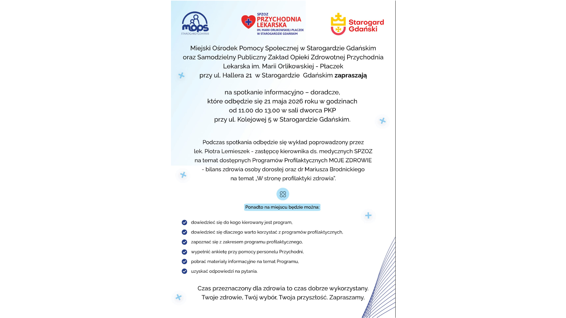Spotkanie informacyjne dla mieszkańców już 21 maja na dworcu PKP